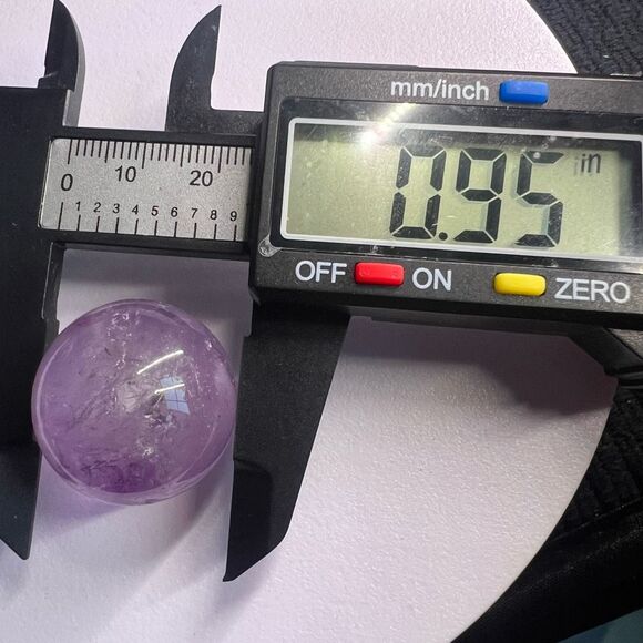 Amethyst Crystal Marble Sphere Meditation Stone (#10) - Picture 11 of 12